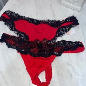 sophie b. Intimates Black Thong New